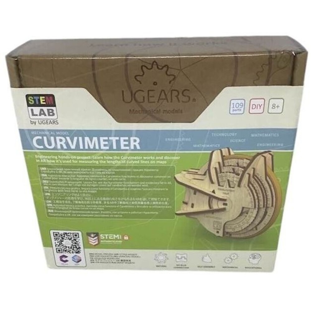 Ugears Model STEM Curvimeter Engineering Assemble Wood Kit DIY Mechanical NEW
